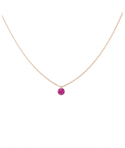 Collier Confetti Rubis Solitaire