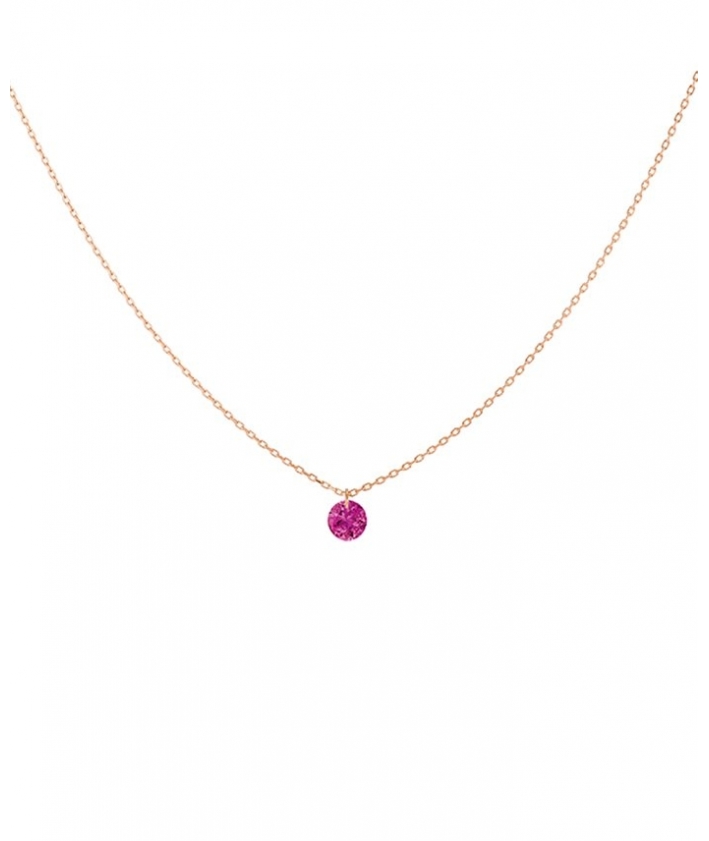 Collier Confetti Rubis Solitaire