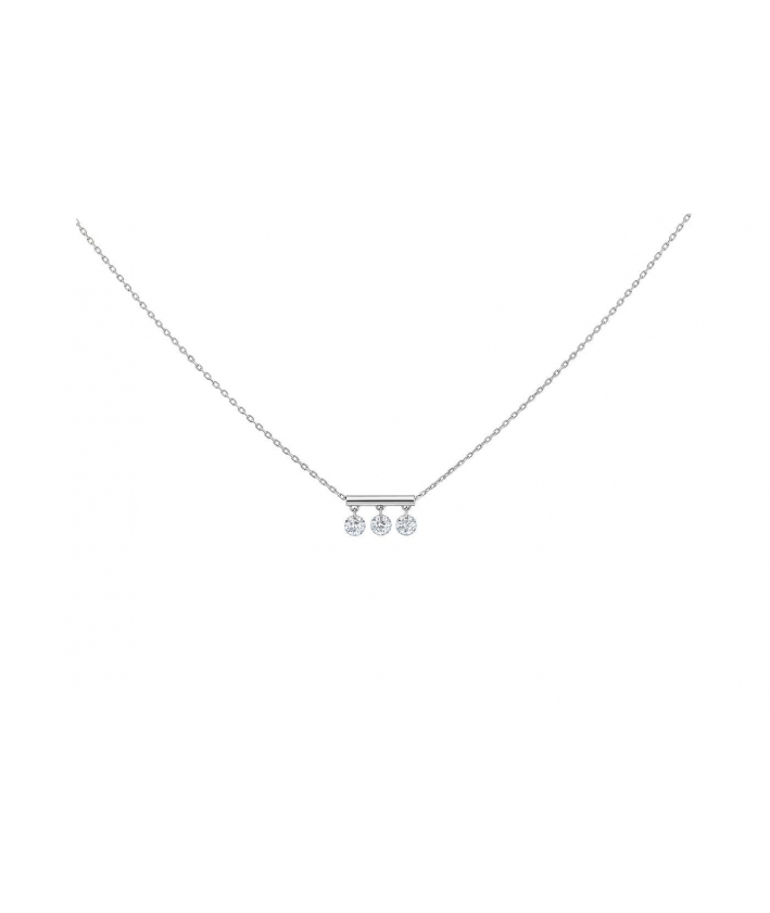 Collier pampilles 3 diamants