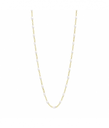 Collier blanc Classique Gigi, Or jaune, 42 cm