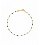 Bracelet gris foncé Classique Gigi, Or jaune, 17 cm