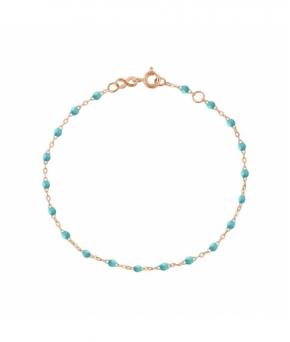 Bracelet turquoise vert Classique Gigi, Or rose,18 cm