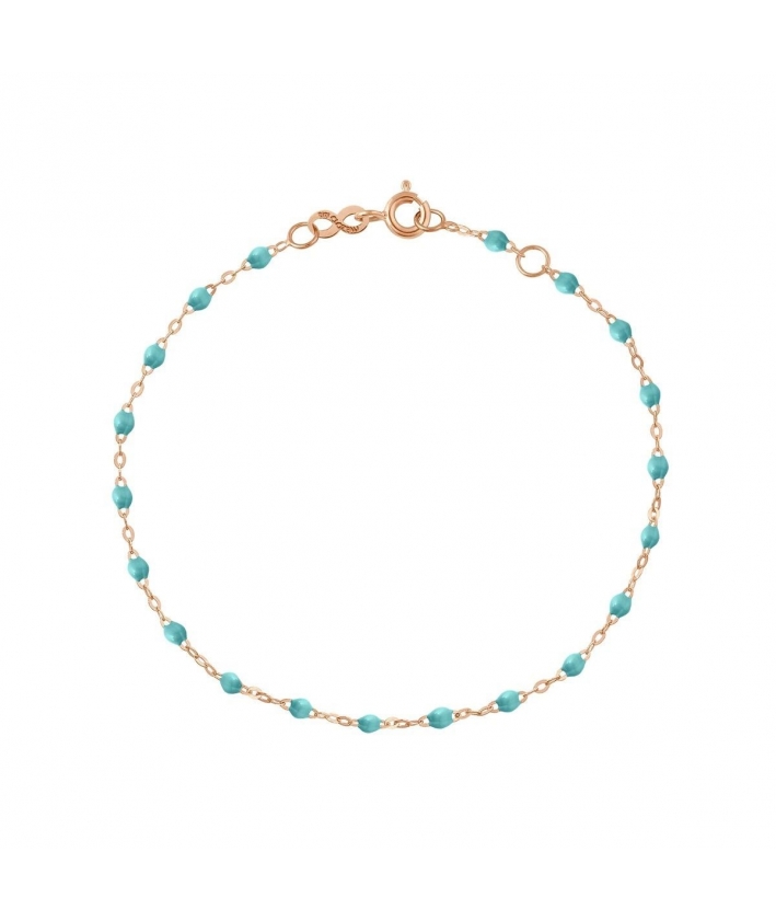 Bracelet turquoise vert Classique Gigi, Or rose,18 cm