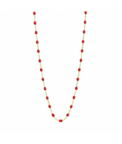 Collier coquelicot Classique Gigi, Or jaune, 42 cm