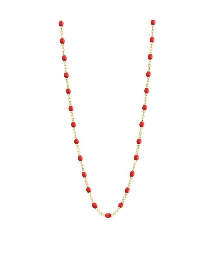 Collier coquelicot Classique Gigi, Or jaune, 42 cm