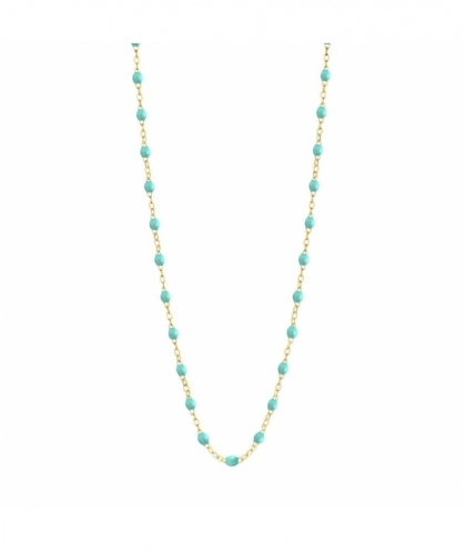 Collier vert d'eau Classique Gigi, Or jaune, 42 cm