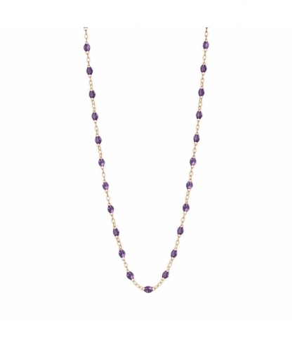 Collier violet Classique Gigi, Or rose, 42 cm