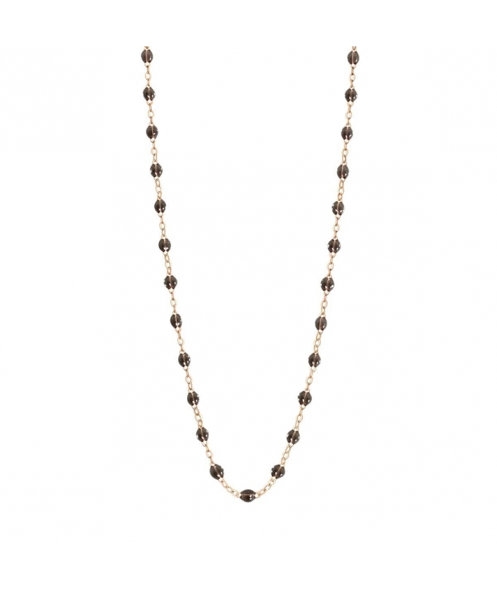 Collier quartz Classique Gigi, Or rose, 42 cm