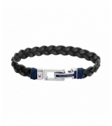 Bracelet Homme Tommy Hilfiger cuir noir