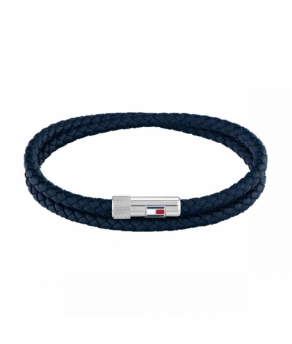 Bracelet double HommeTommy Hilfiger cuir bleu