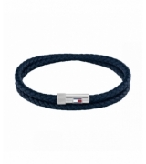 Bracelet double HommeTommy Hilfiger cuir bleu