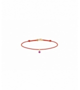 Bracelet Cordon BB Rouge Rubis Or Jaune