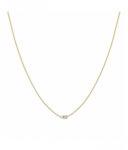 BDM Studio Collier court Amants Cristal/White Opal