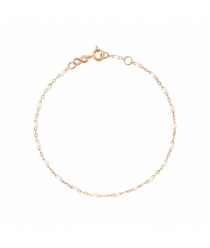 Gigi Clozeau Bracelet blanc Classique Gigi, Or rose, 18 cm