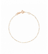 Gigi Clozeau Bracelet blanc Classique Gigi, Or rose, 18 cm