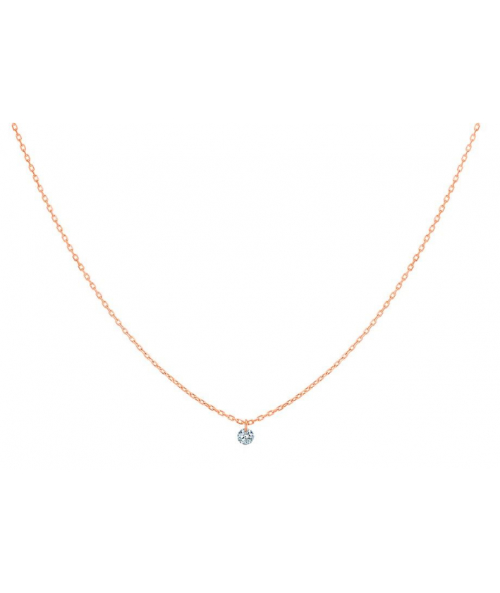 La Brune et La Blonde Collier 360° diamant Or rose