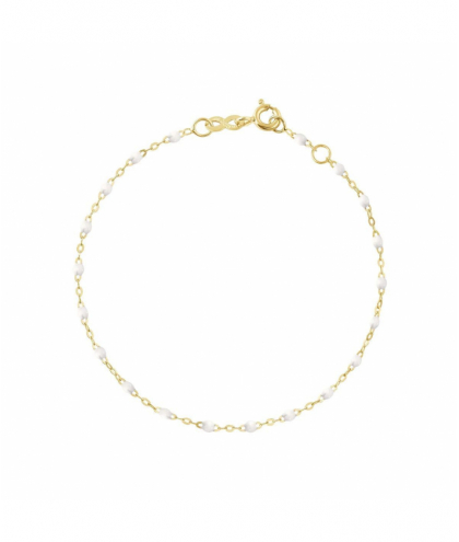 Bracelet blanc Classique Gigi, Or jaune, 17 cm