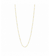 Gigi Glozeau Collier blanc Classique Gigi, or jaune, 50 cm