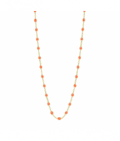 Gigi Clozeau Collier orange fluo Classique Gigi, or jaune, 42 cm