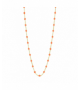 Gigi Clozeau Collier orange fluo Classique Gigi, or jaune, 42 cm