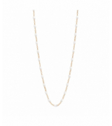 Gigi Clozeau Collier blanc Classique Gigi, or rose, 45 cm