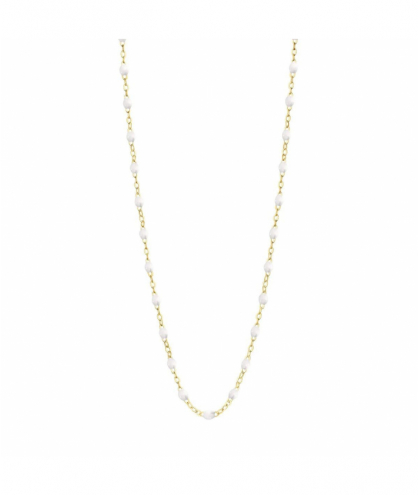 Gigi Clozeau Collier blanc Classique Gigi, Or jaune,60 cm