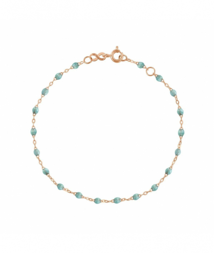 Gigi Clozeau Bracelet bleu glacier Classique Gigi, Or rose,17 cm