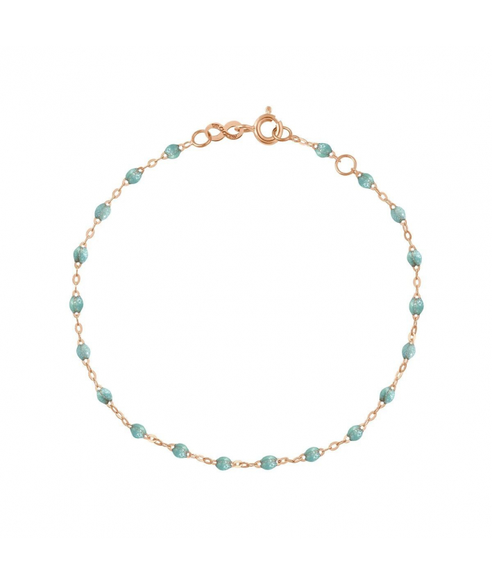 Gigi Clozeau Bracelet bleu glacier Classique Gigi, Or rose,17 cm