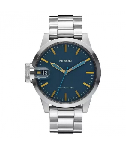 Nixon Montre Chronicle 44 Navy Brass