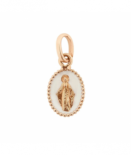 Gigi Clozeau Pendentif Madone résine blanc, or rose