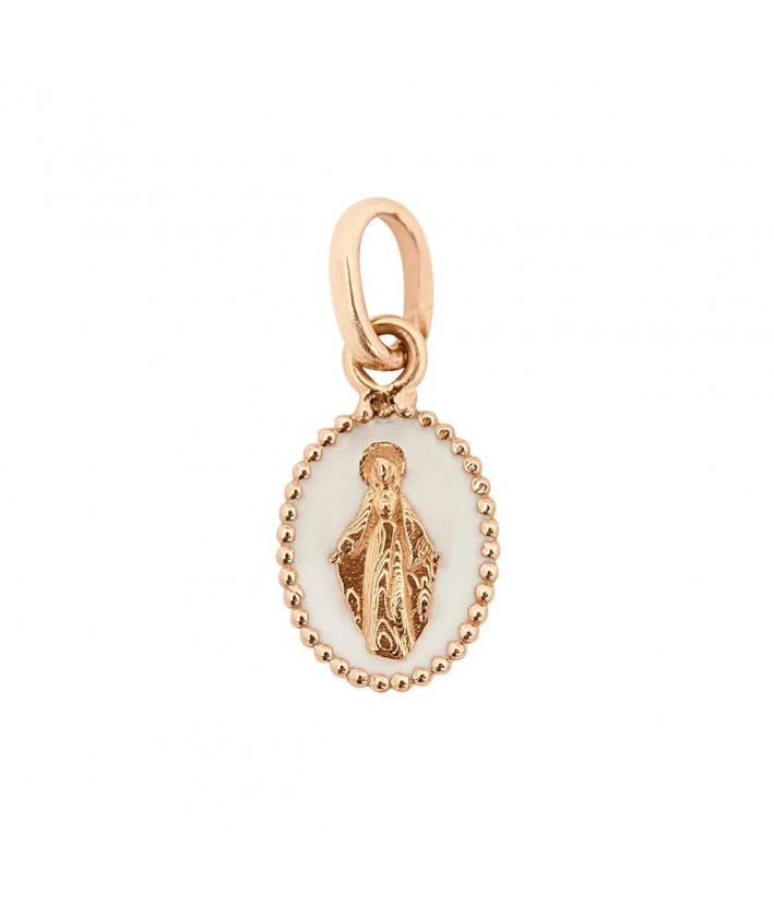 Gigi Clozeau Pendentif Madone résine blanc, or rose