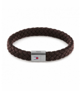 Tommy Hilfiger bracelet homme en cuir marron