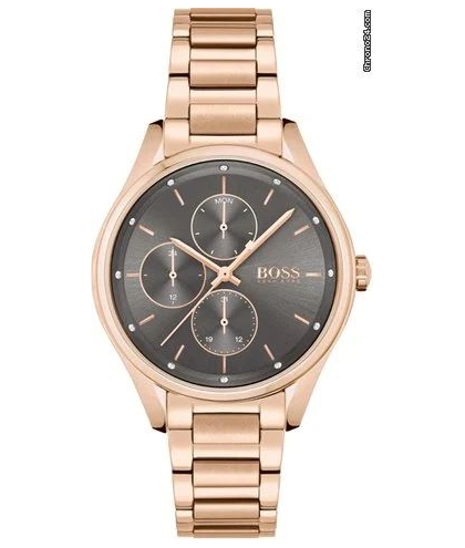 Boss montre femme Grand Course cadran gris t bracelet rode gold