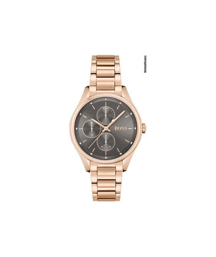 Boss montre femme Grand Course cadran gris t bracelet rode gold