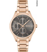 Boss montre femme Grand Course cadran gris t bracelet rode gold