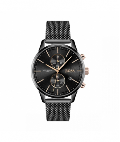 Boss montre homme Associate cadran et bracelet noir