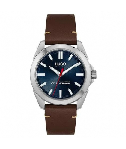 Hugo Montre homme Adventure cuir marron