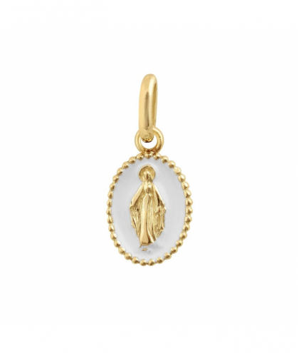 Gigi Clozeau Pendentif Madone résine blanche, Or jaune