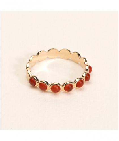 Ana&Cha Bague Mimi Agate rouge