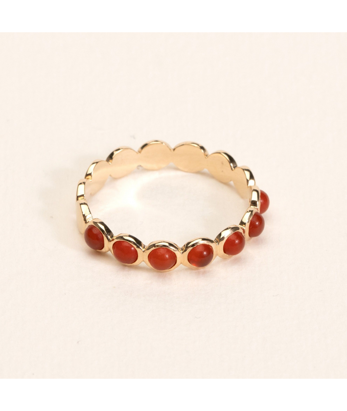 Ana&Cha Bague Mimi Agate rouge