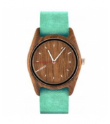 D.W.Y.T Montre Toundra Bois Cuir Vert