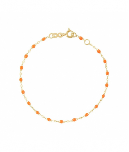 Bracelet orange fluo Classique Gigi, Or jaune, 17 cm