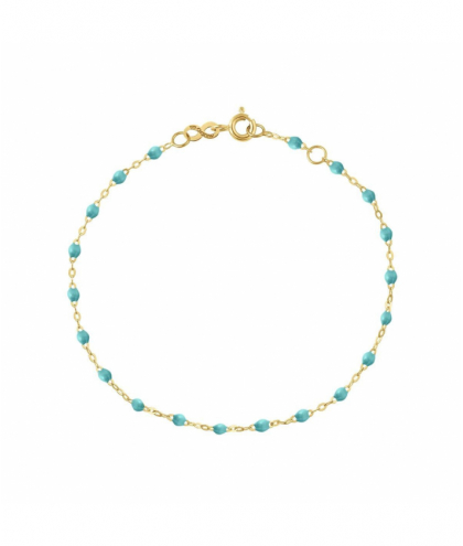 Bracelet turquoise vert Classique Gigi, Or jaune, 17 cm