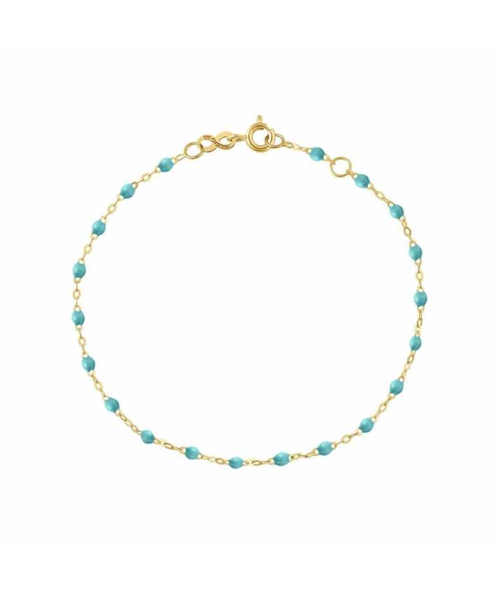 Bracelet turquoise vert Classique Gigi, Or jaune, 17 cm