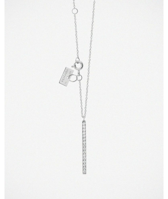 Vanrycke Medellin - collier or blanc et diamants vertical L