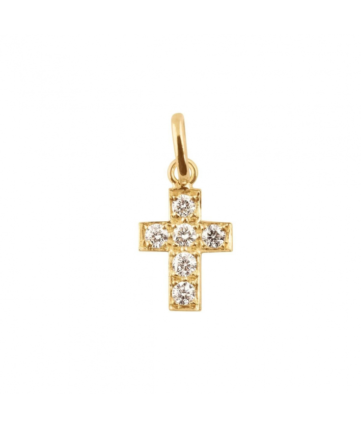 Gigi Clozeau Pendentif Croix diamants, or jaune