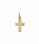 Gigi Clozeau Pendentif Croix diamants, or jaune