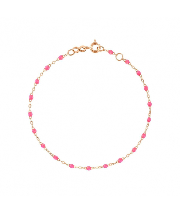 Bracelet rose fluo Classique Gigi, Or rose,17 cm