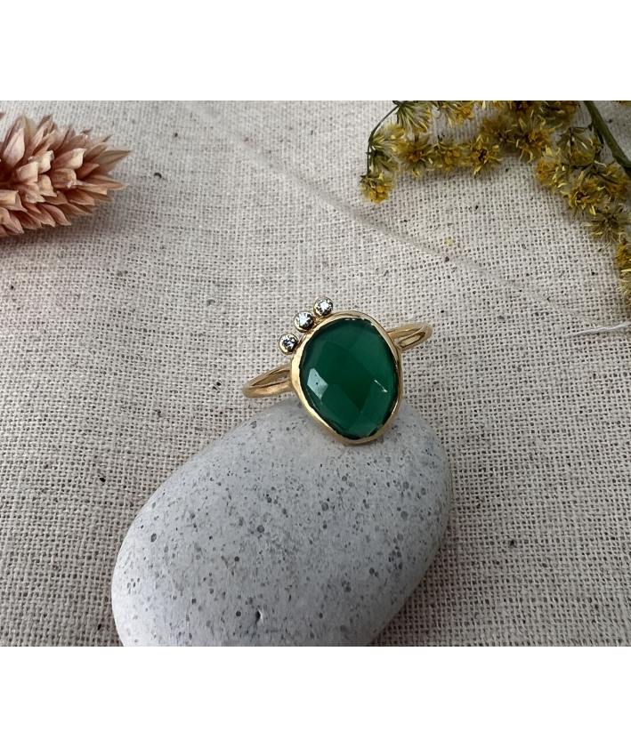 Paloma Stella Bague Indie Onyx Vert