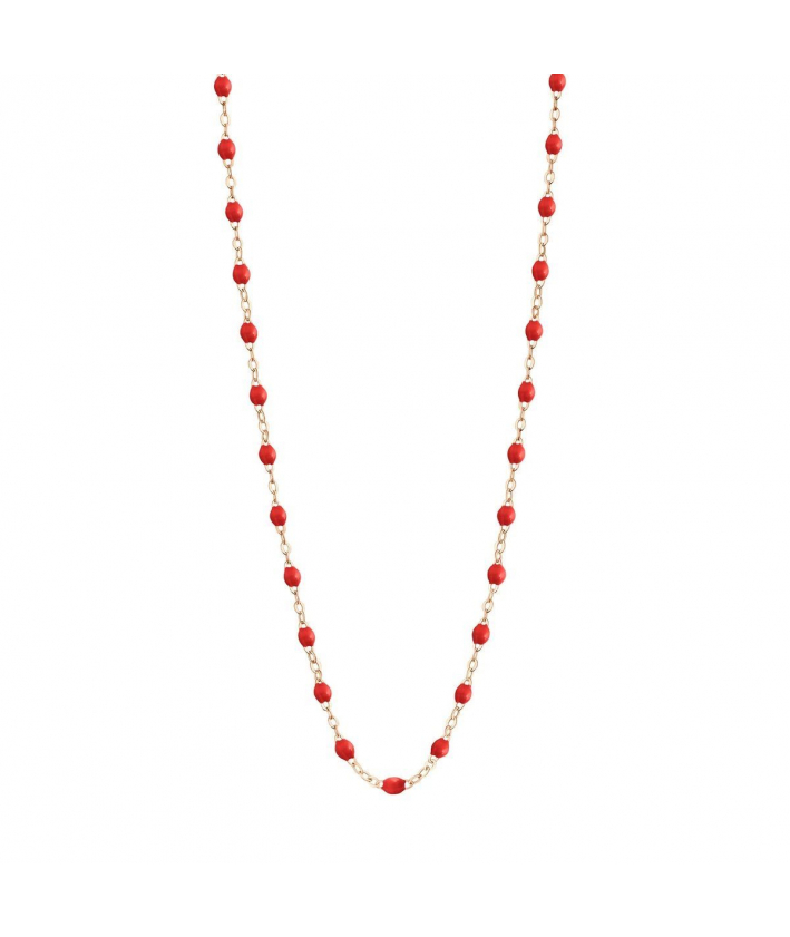 Gigi Clozeau Collier coquelicot Classique Gigi, Or rose, 42 cm